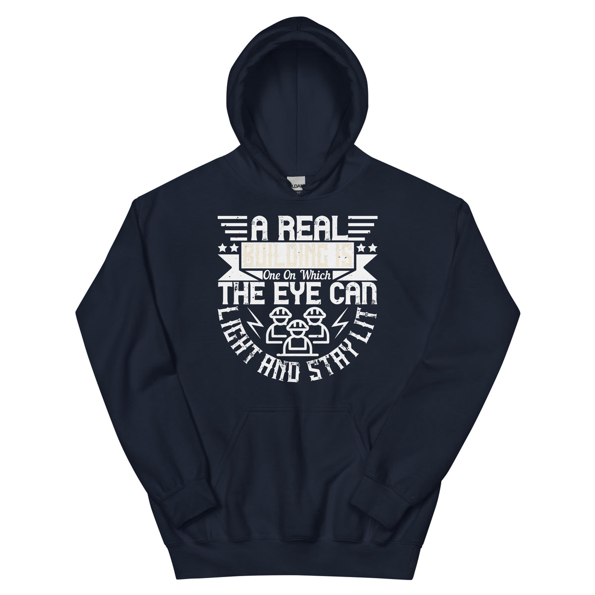 A Real Building Is One on Which the Eye Can Light and Stay Lit Unisex Hoodie