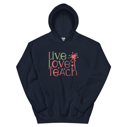 Live Love Teach Christmas – Sparkler Unisex Hoodie
