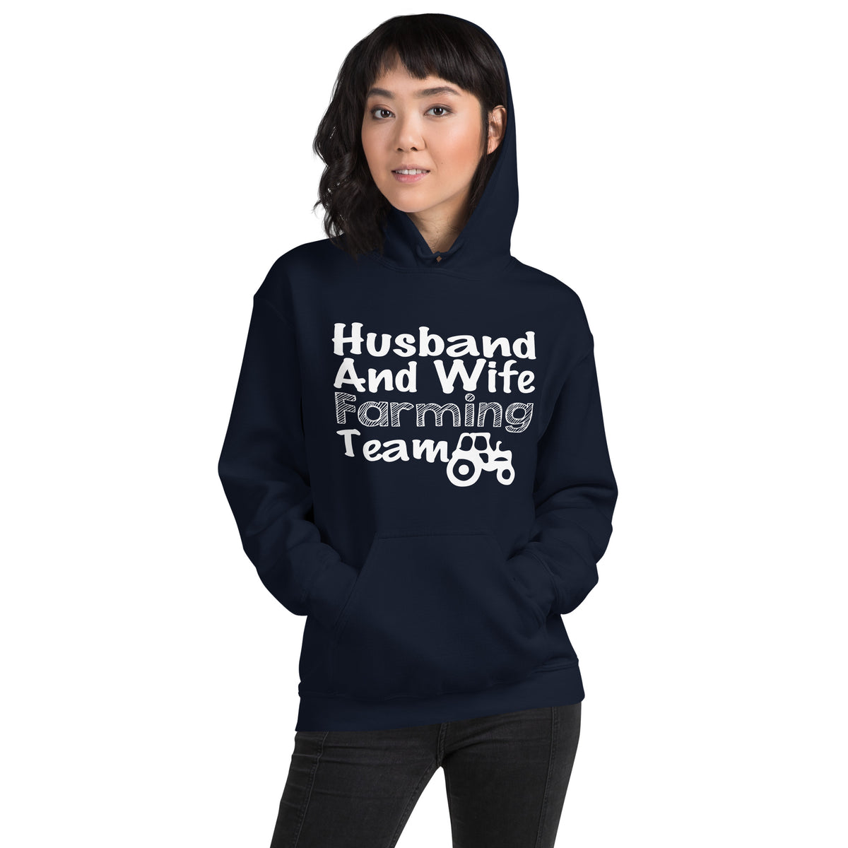 Husband and Wife Farming Team Unisex Hoodie
