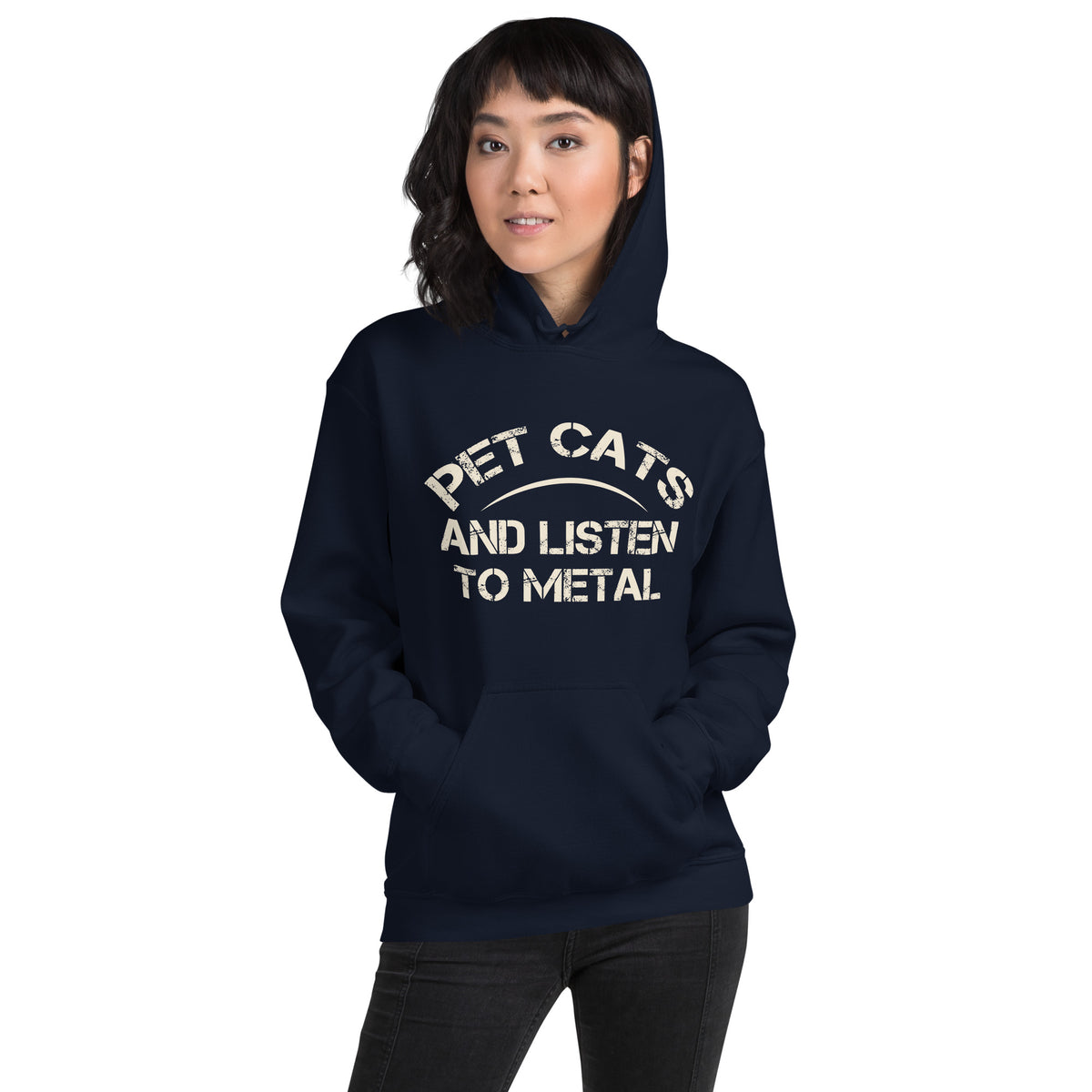 Pet Cats and Listen to Metal Unisex Hoodie