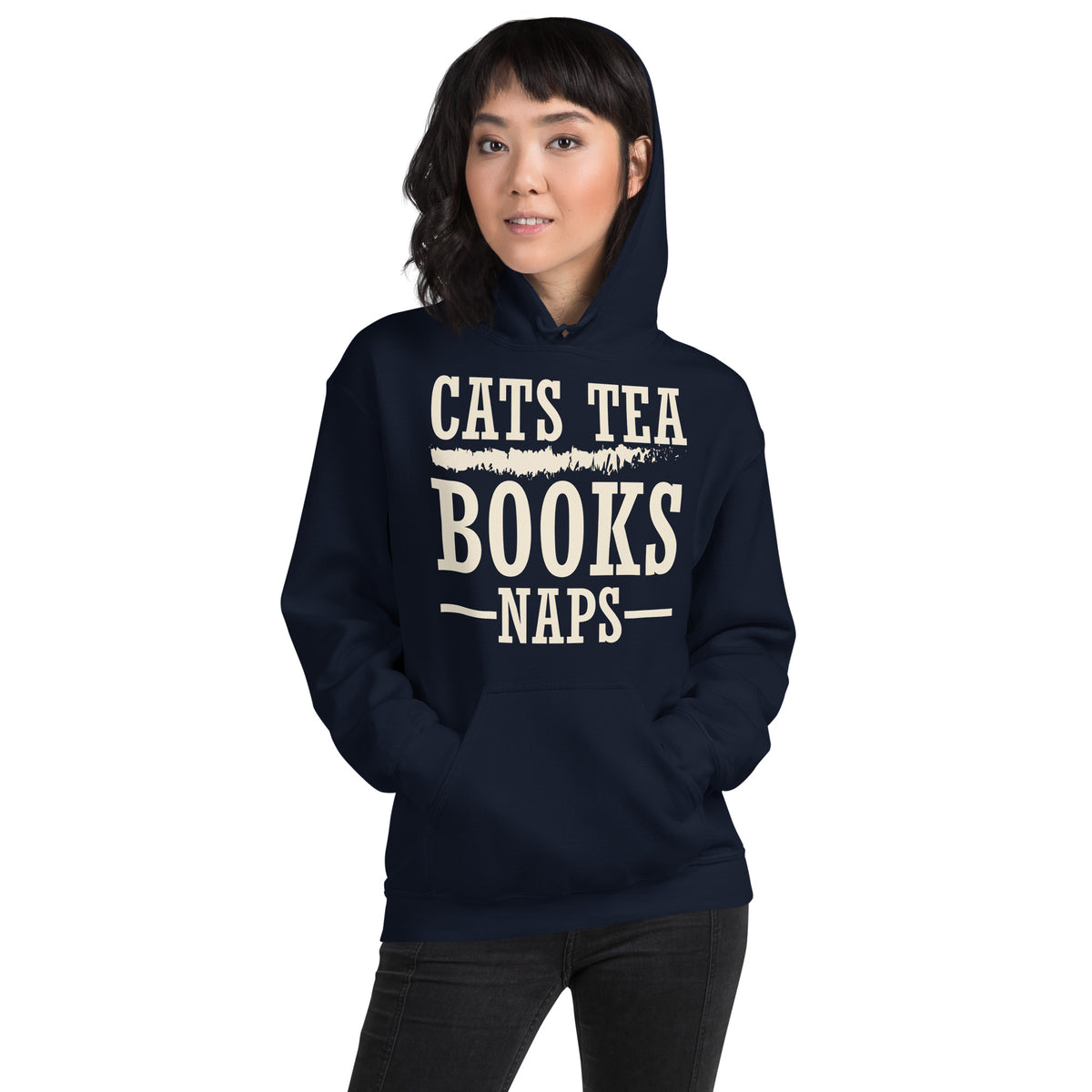 Cats Tea Books Naps Unisex Hoodie