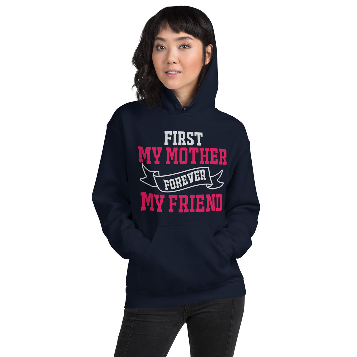 First My Mother, Forever My Friend – Ribbon Unisex Hoodie