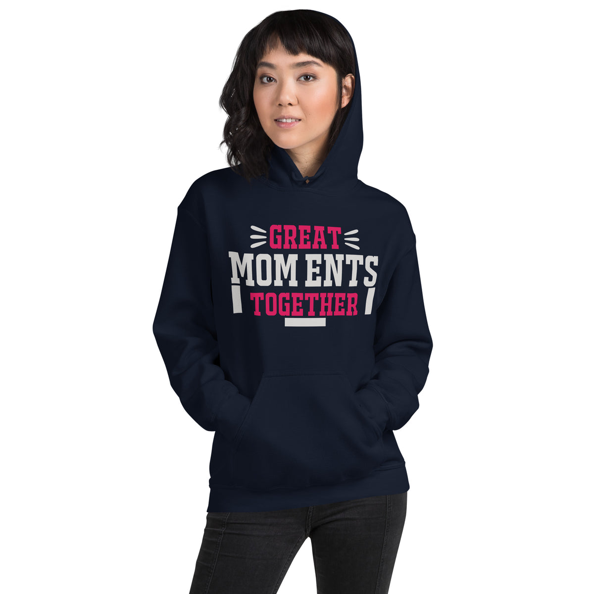 Great Mom-ents Together – Pink Block Unisex Hoodie