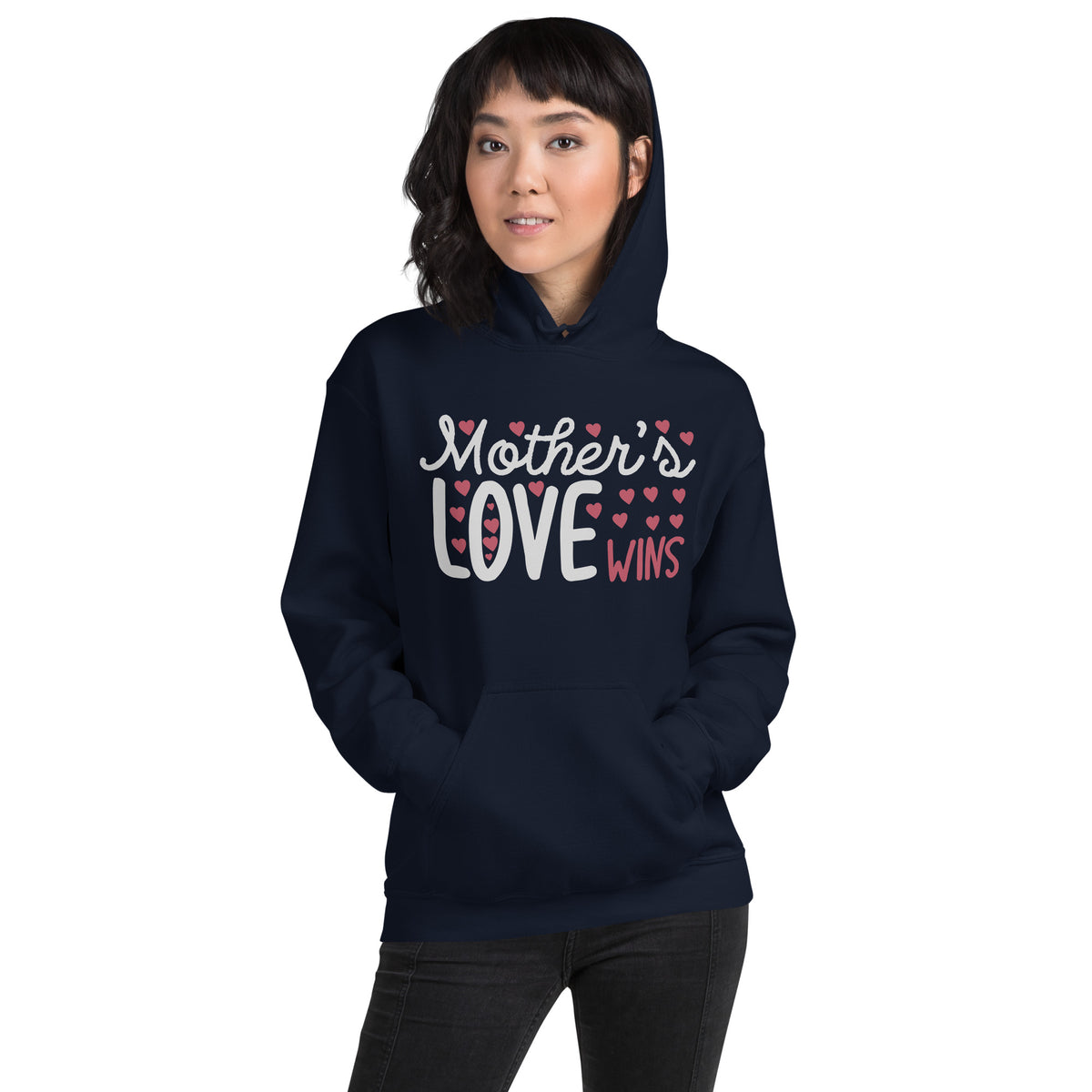 Mother's Love Wins – Hearts Unisex Hoodie