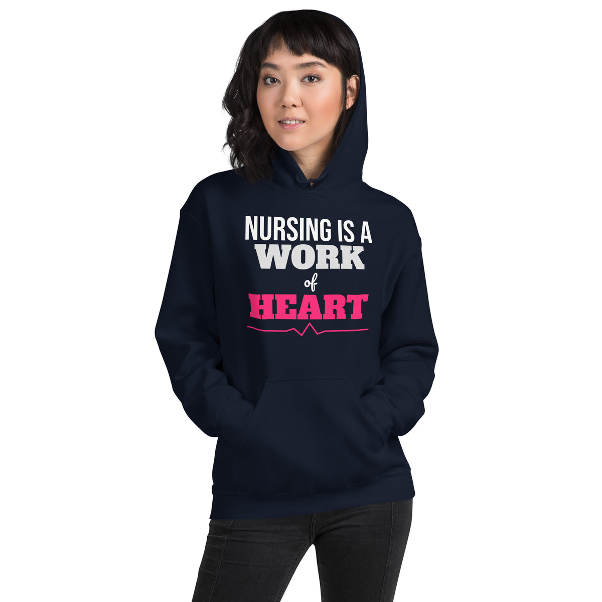 Nursing Is a Work of Heart Valentine's Day Unisex Hoodie
