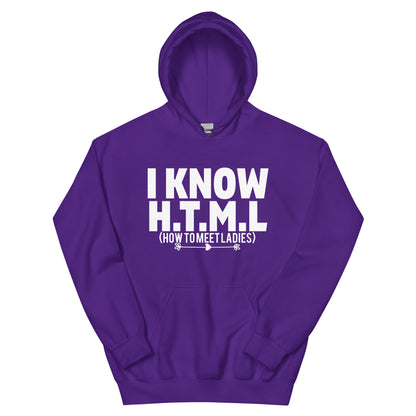 I Know H.T.M.L. How to Meet Ladies Unisex Hoodie