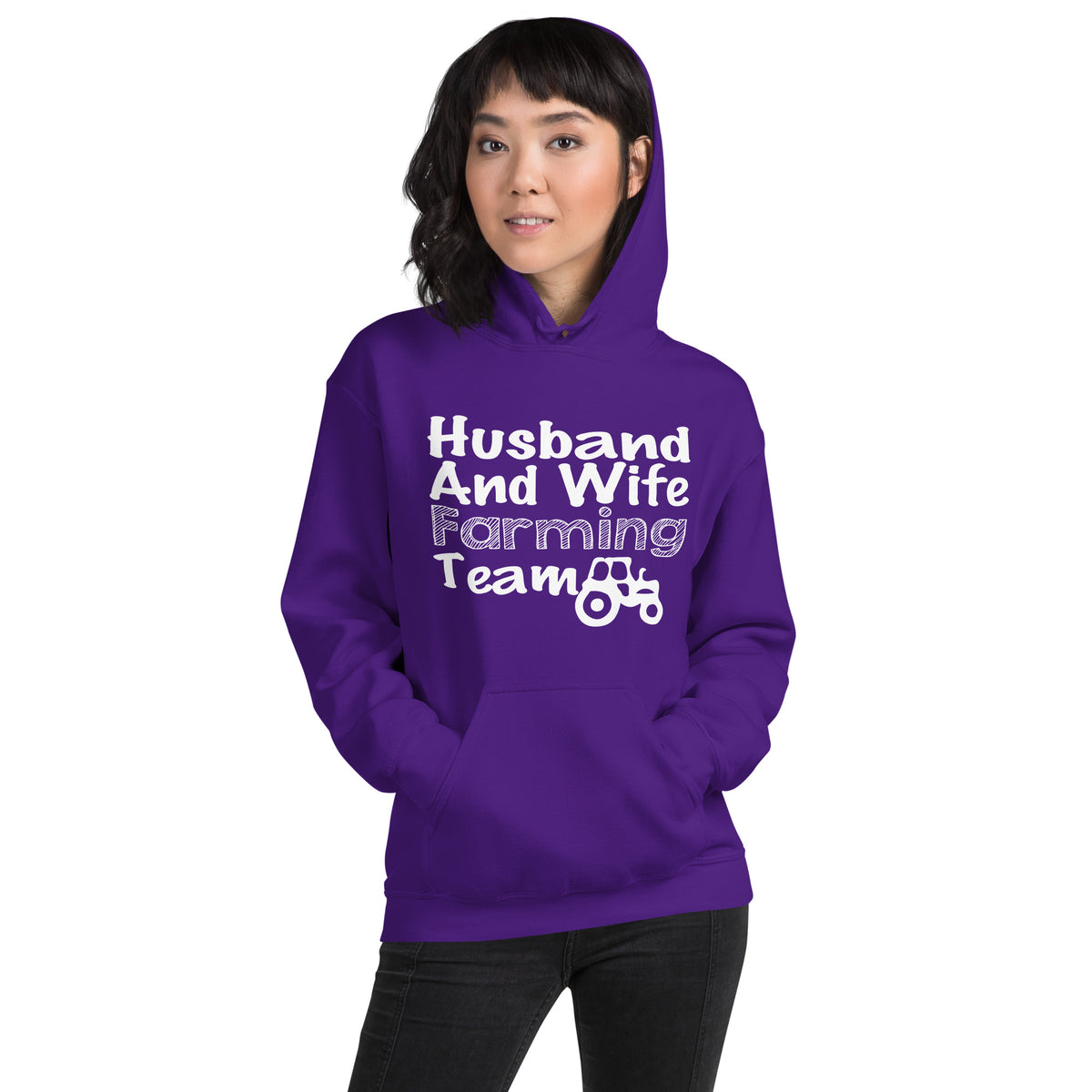 Husband and Wife Farming Team Unisex Hoodie