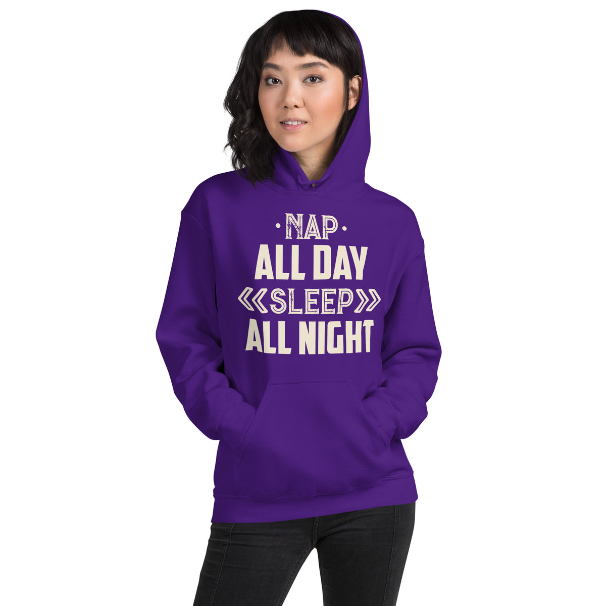 Nap All Day, Sleep All Night Unisex Hoodie