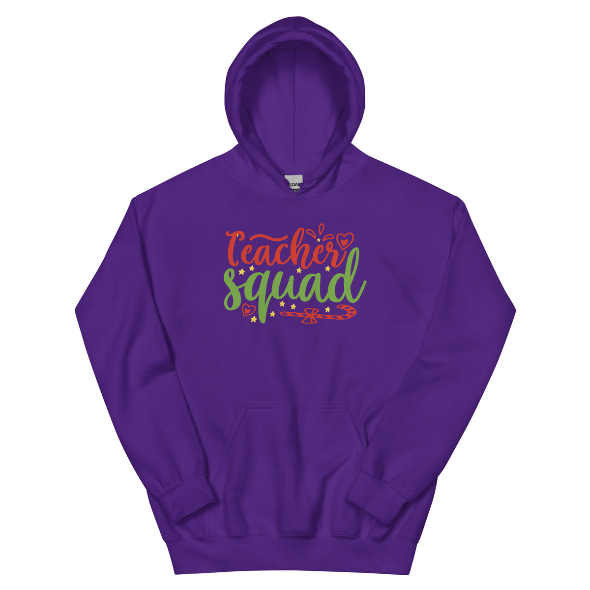 Teacher Squad Christmas – Candy Cane Unisex Hoodie