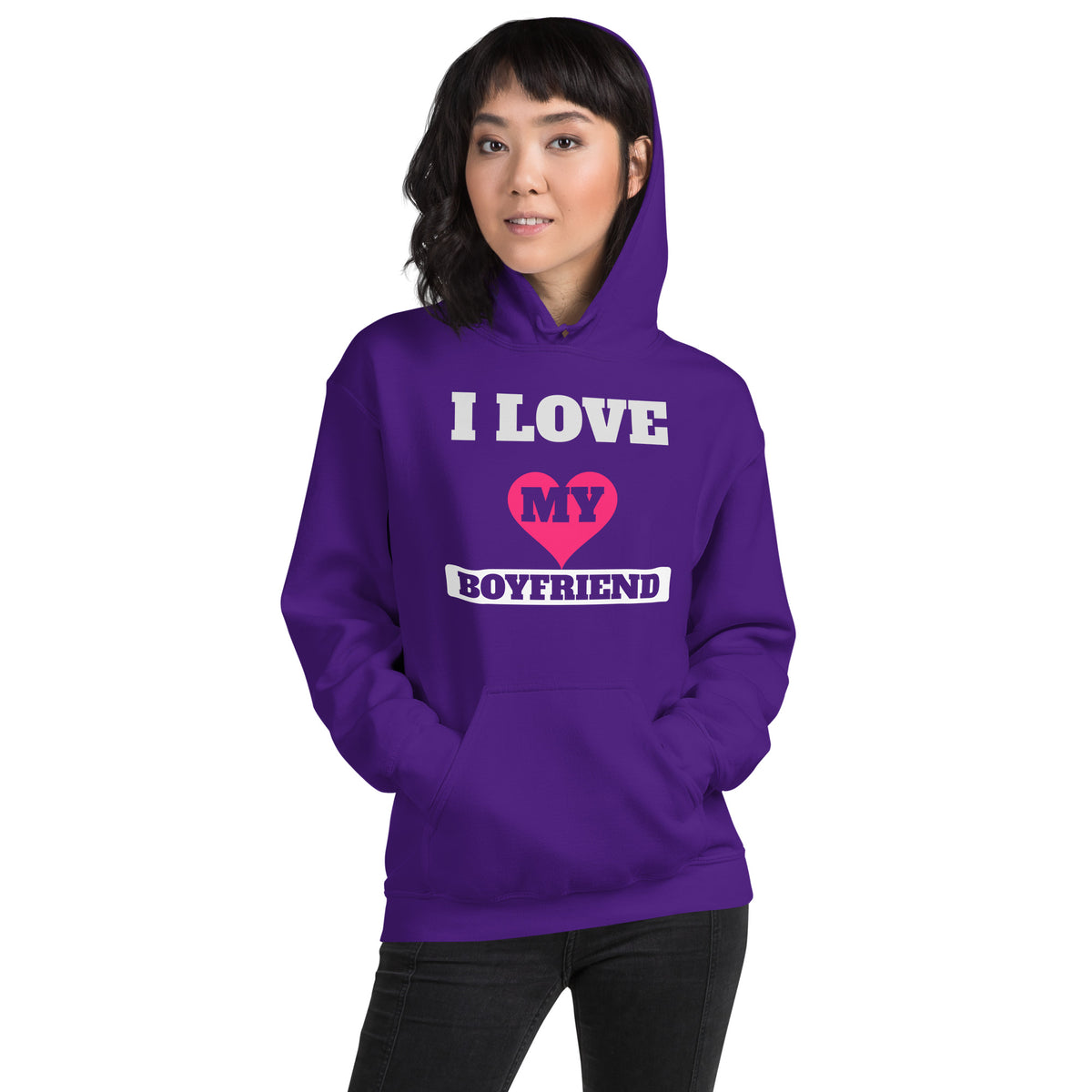 I Love My Boyfriend Valentine's Day Unisex Hoodie