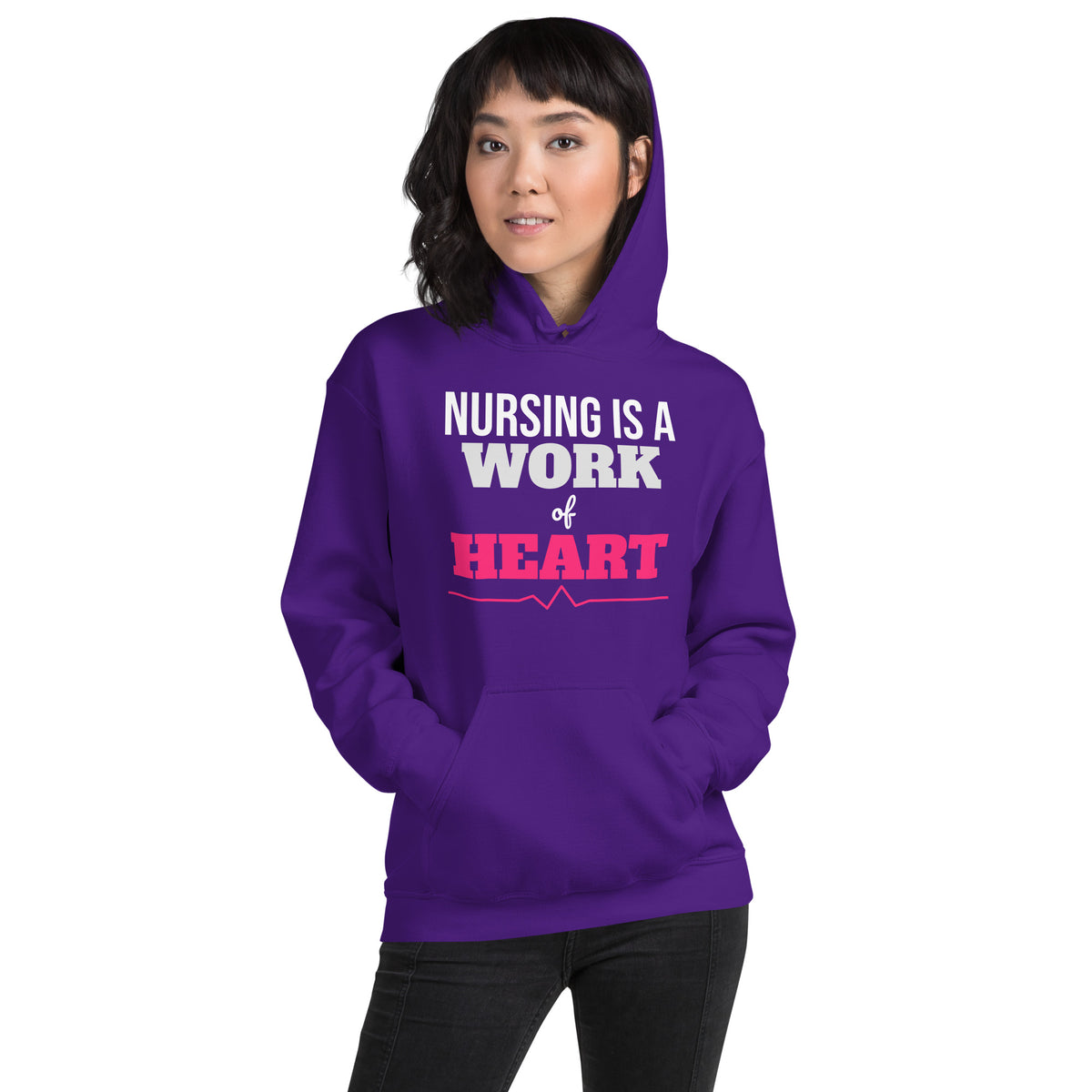 Nursing Is a Work of Heart Valentine's Day Unisex Hoodie