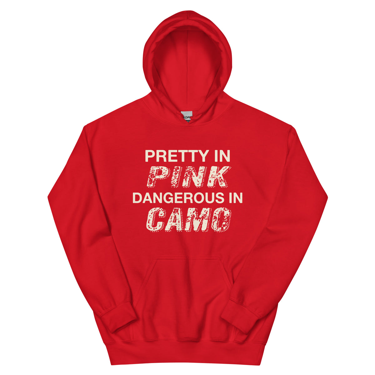 Pretty in Pink, Dangerous in Camo Unisex Hoodie