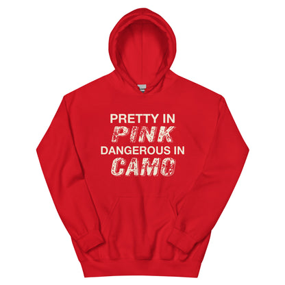 Pretty in Pink, Dangerous in Camo Unisex Hoodie