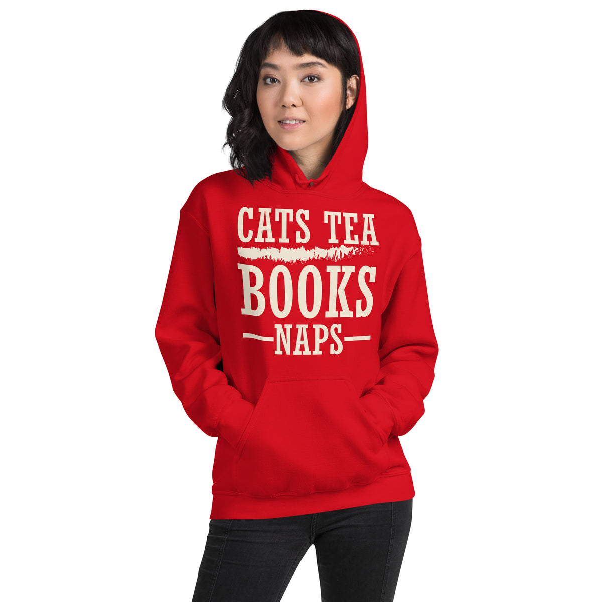 Cats Tea Books Naps Unisex Hoodie