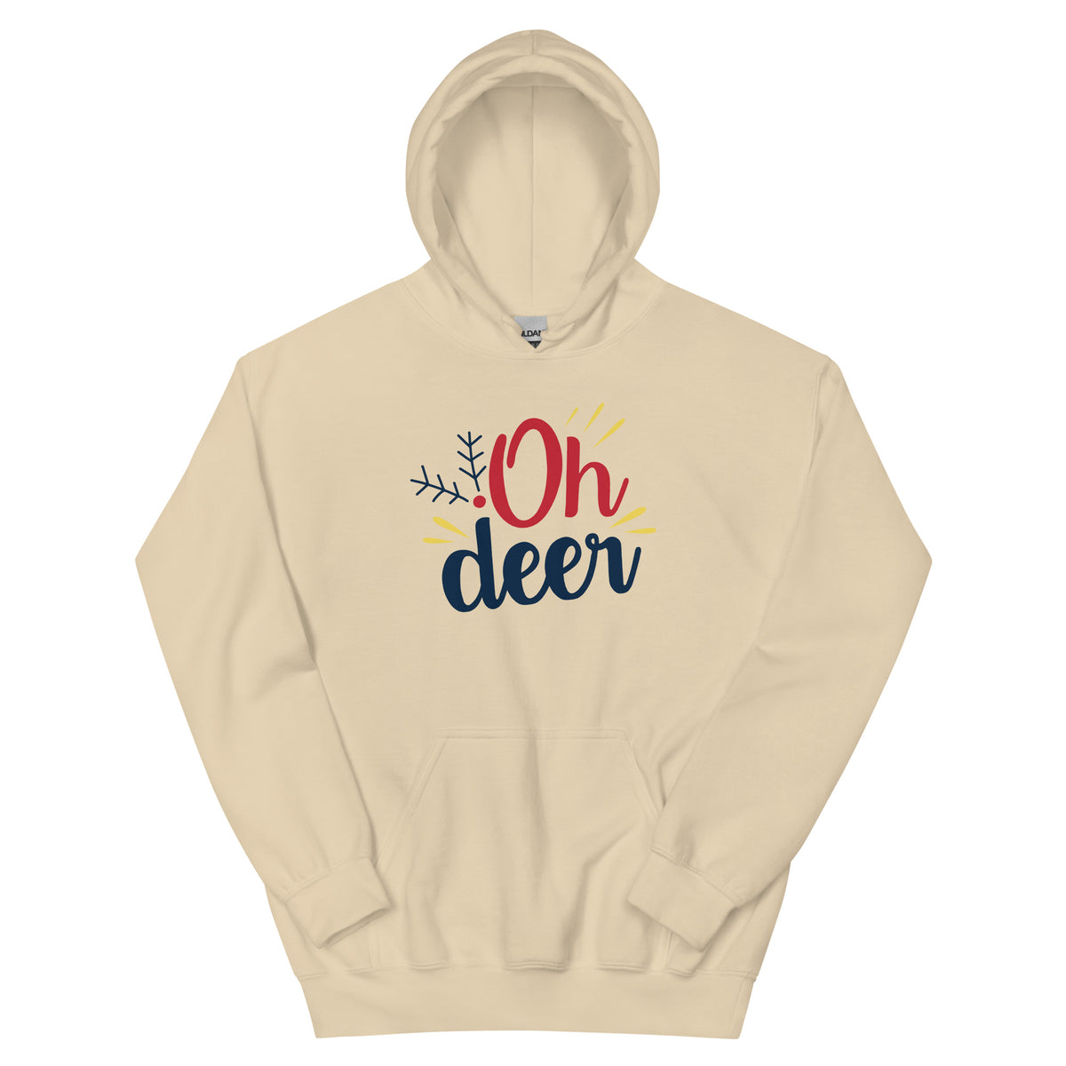 Oh Deer Christmas – Bold Script Unisex Hoodie