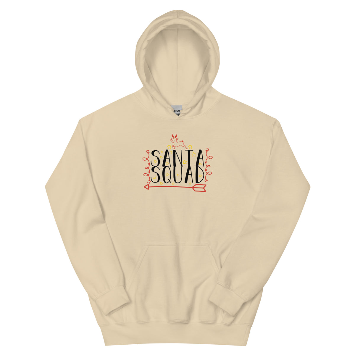 Santa Squad Christmas – Reindeer Arrow Unisex Hoodie