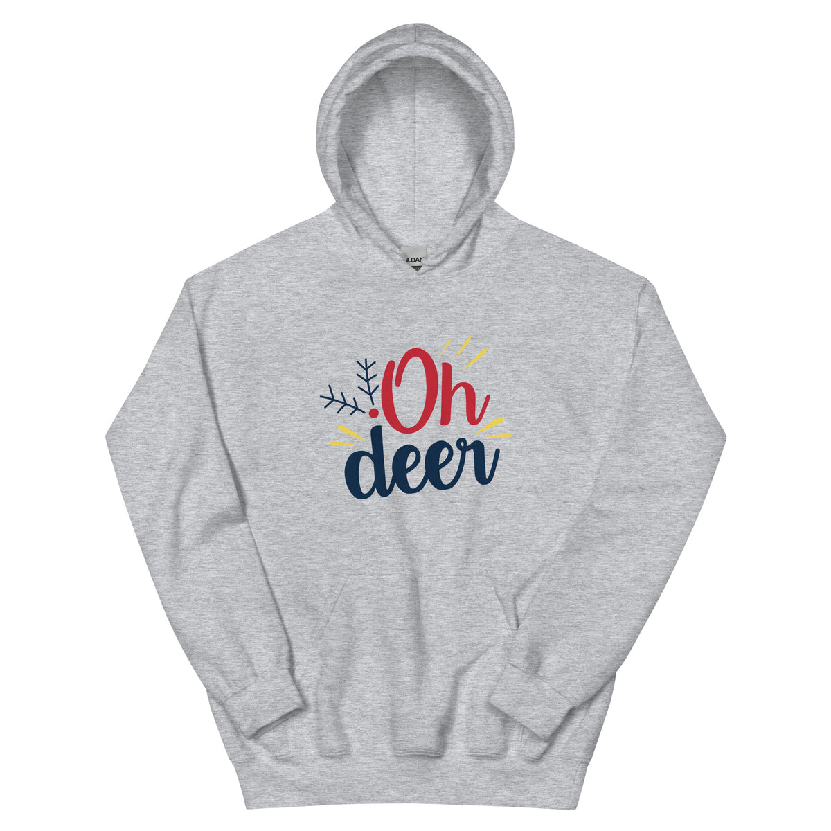 Oh Deer Christmas – Bold Script Unisex Hoodie