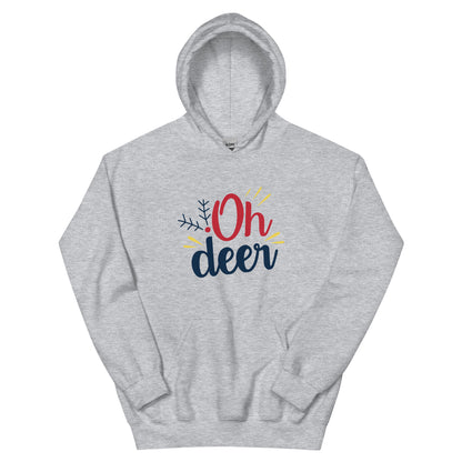 Oh Deer Christmas – Bold Script Unisex Hoodie