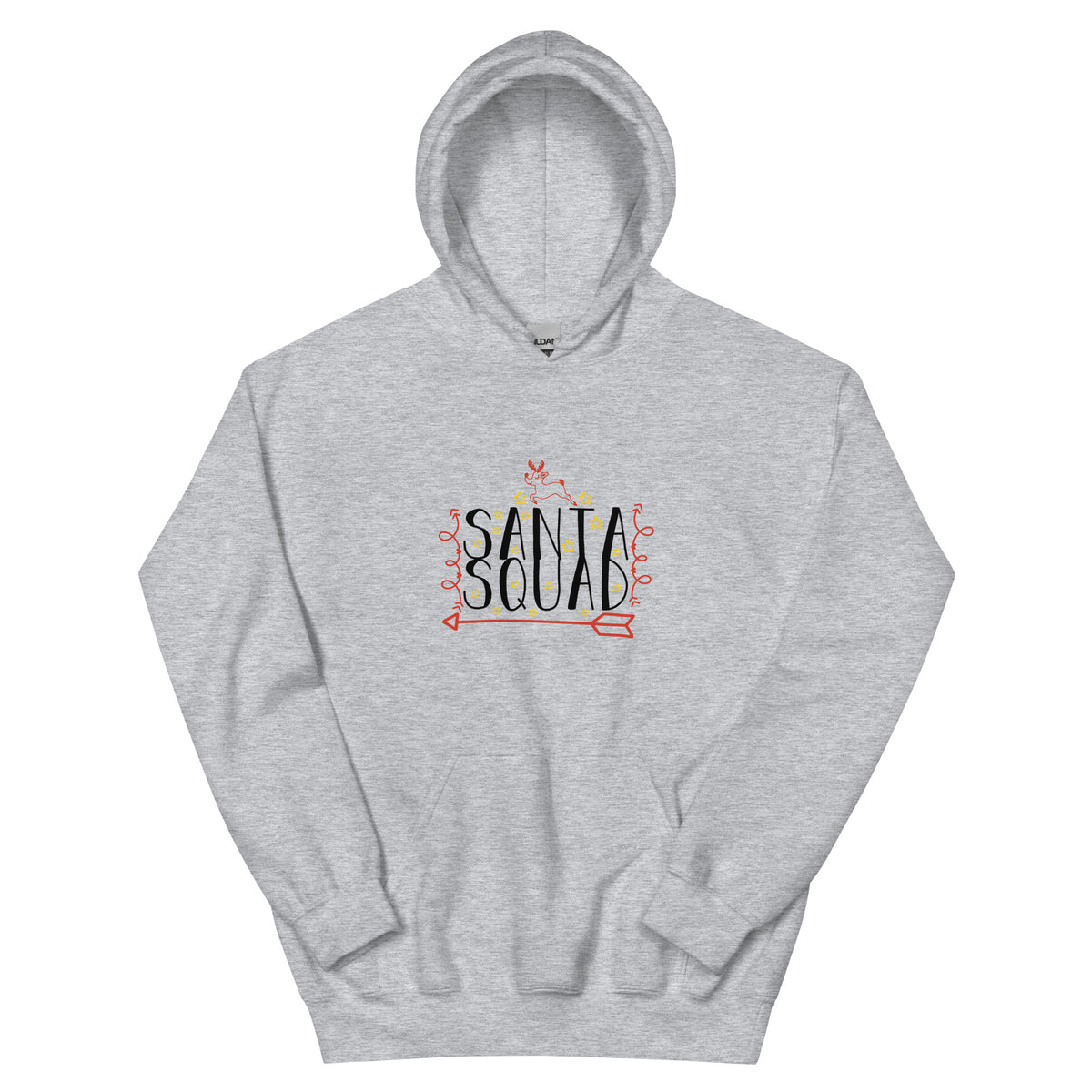 Santa Squad Christmas – Reindeer Arrow Unisex Hoodie