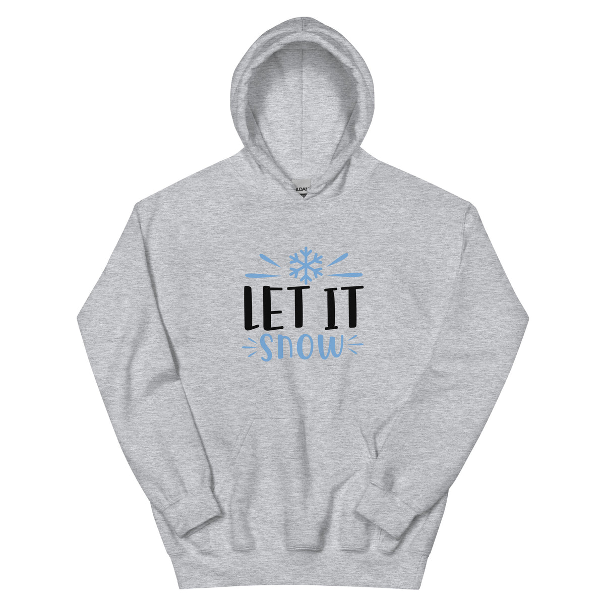 Let It Snow Christmas – Bold Snowflake Unisex Hoodie