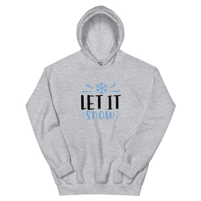 Let It Snow Christmas – Bold Snowflake Unisex Hoodie