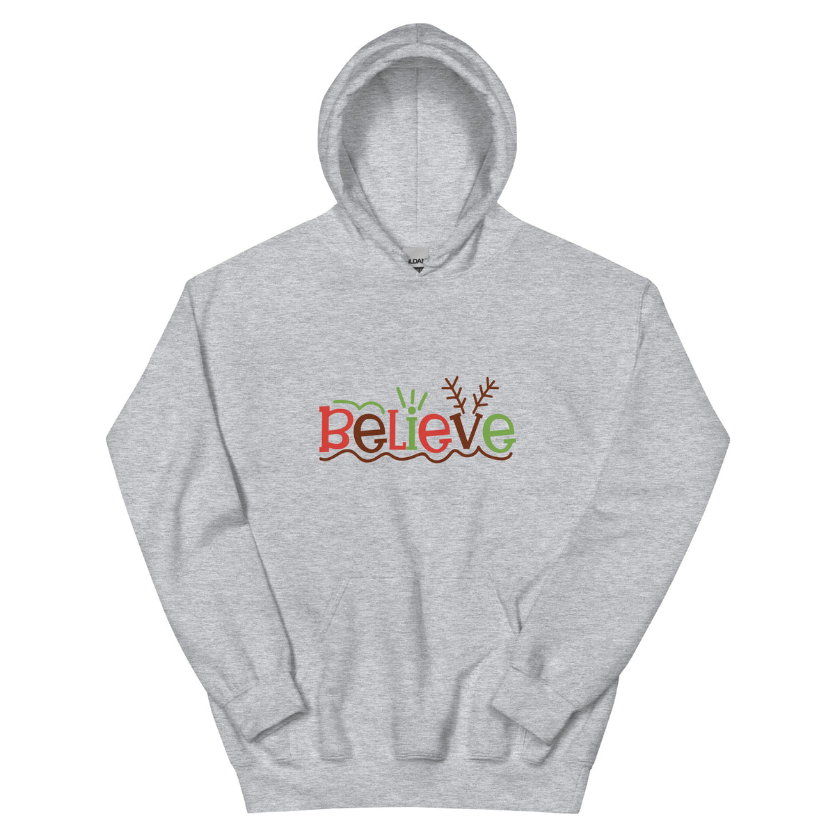 Believe Christmas – Reindeer Antlers Unisex Hoodie