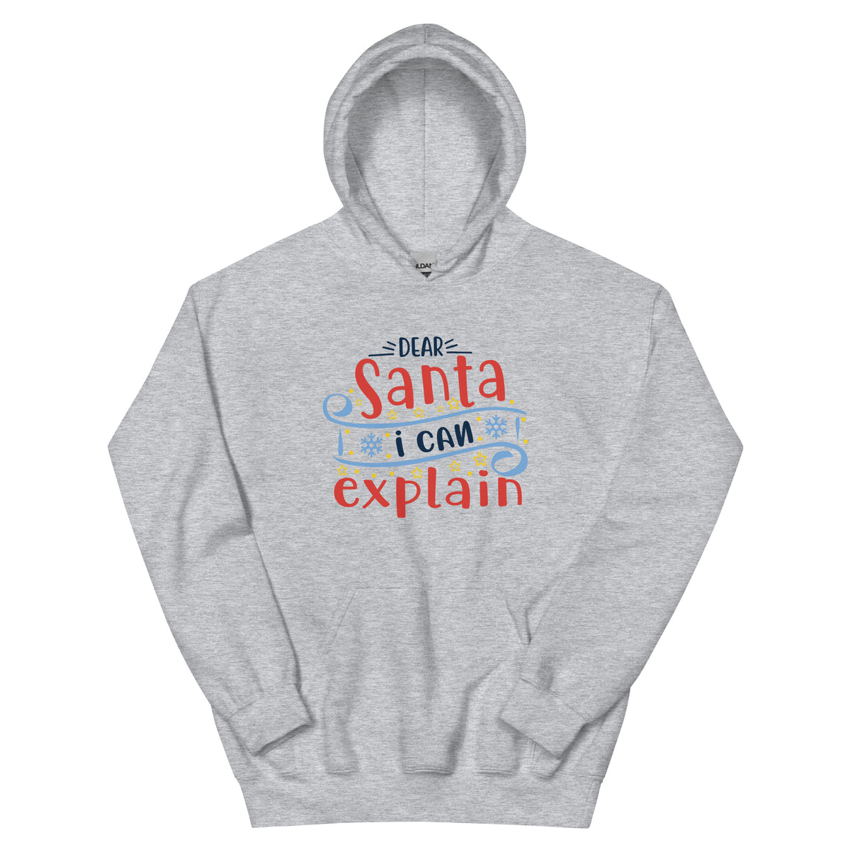 Dear Santa, I Can Explain Christmas – Snowflake Banner Unisex Hoodie