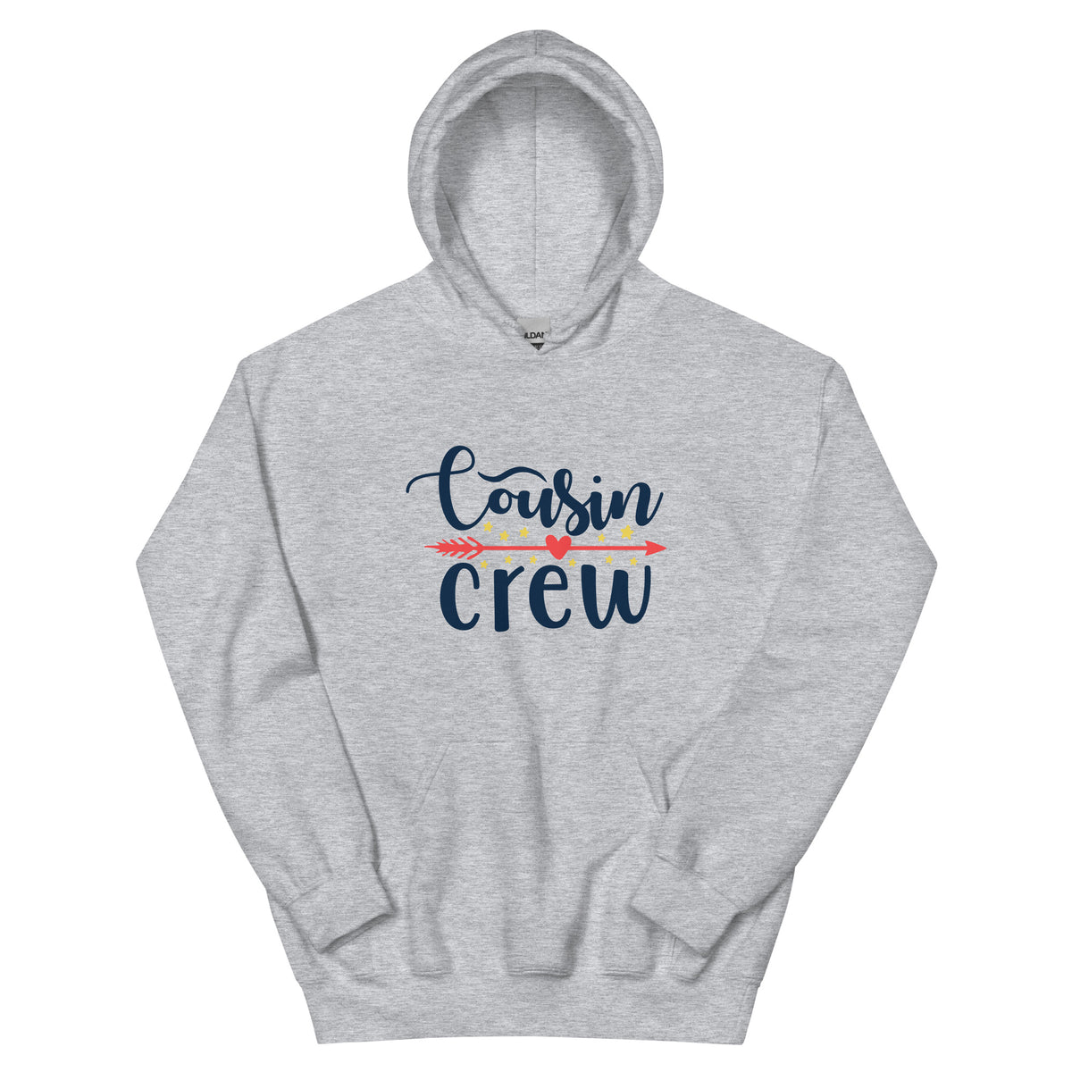 Cousin Crew Christmas – Arrow Script Unisex Hoodie
