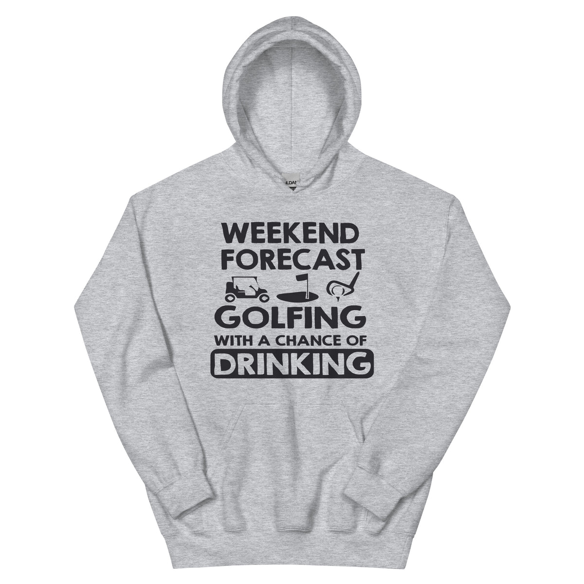 Weekend Forecast: Golfing with a Chance of Drinking Unisex Hoodie