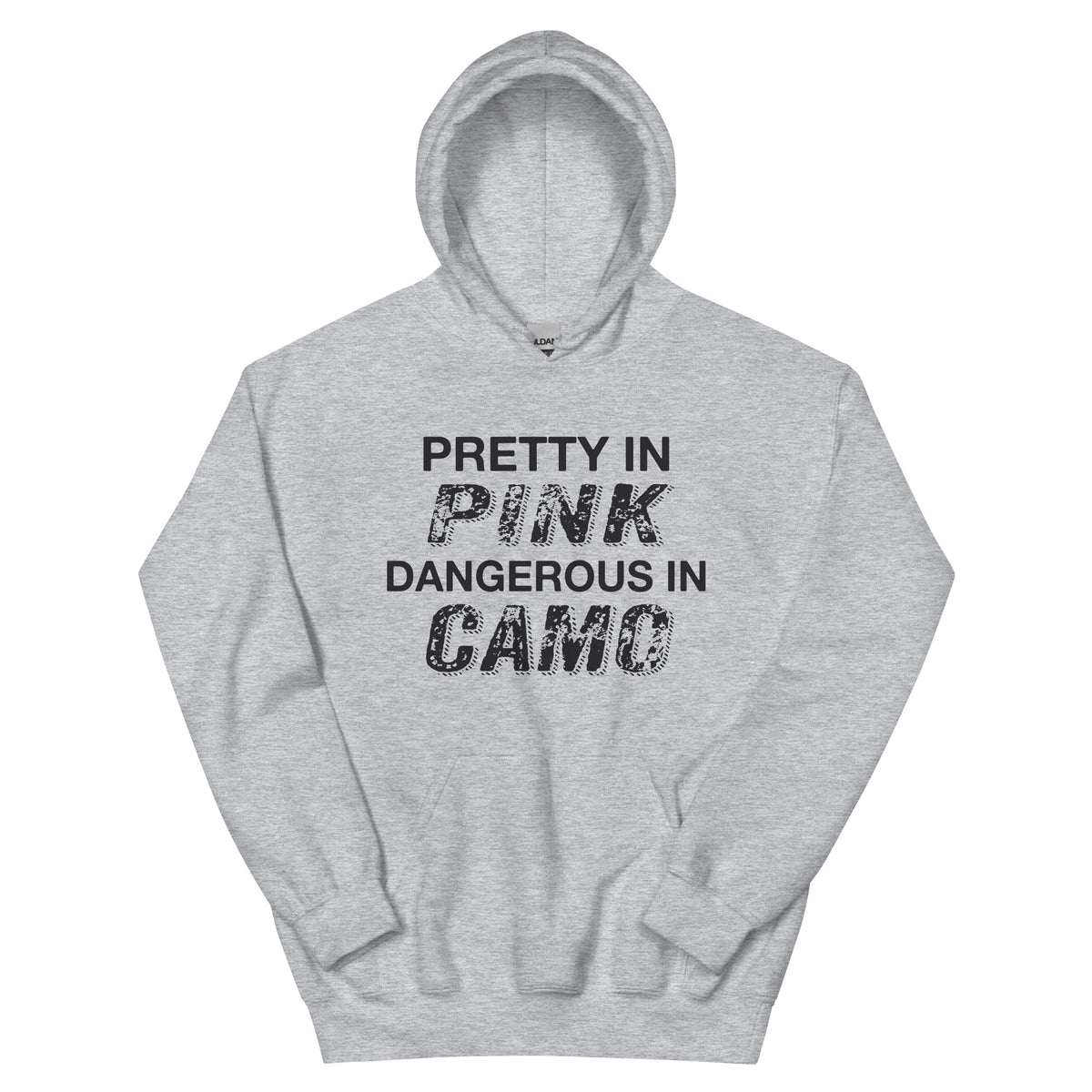 Pretty in Pink, Dangerous in Camo Unisex Hoodie