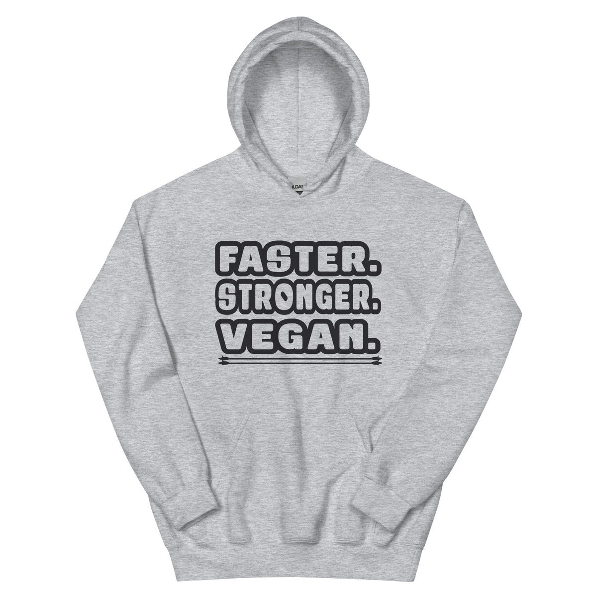 Faster. Stronger. Vegan. Unisex Hoodie