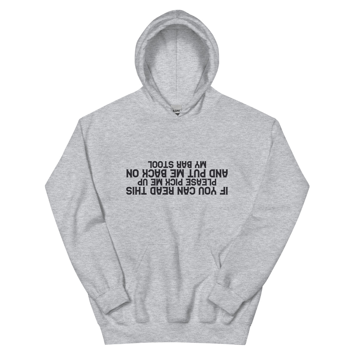 If You Can Read This Please Pick Me Up and Put Me Back on My Bar Stool Unisex Hoodie