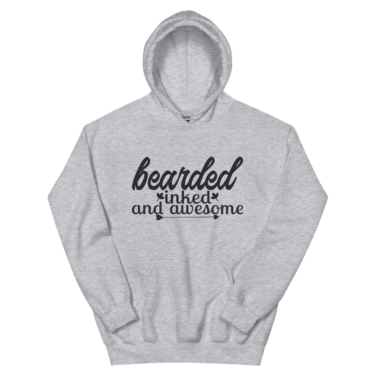 Bearded, Inked and Awesome Unisex Hoodie