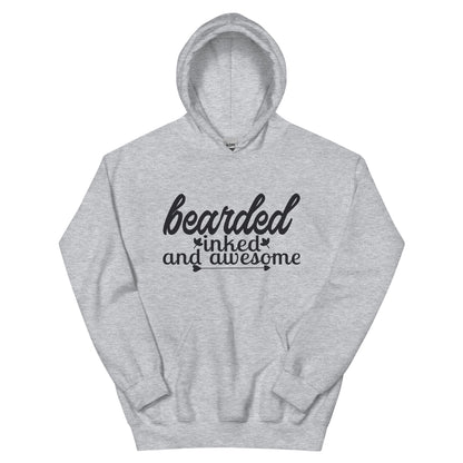 Bearded, Inked and Awesome Unisex Hoodie