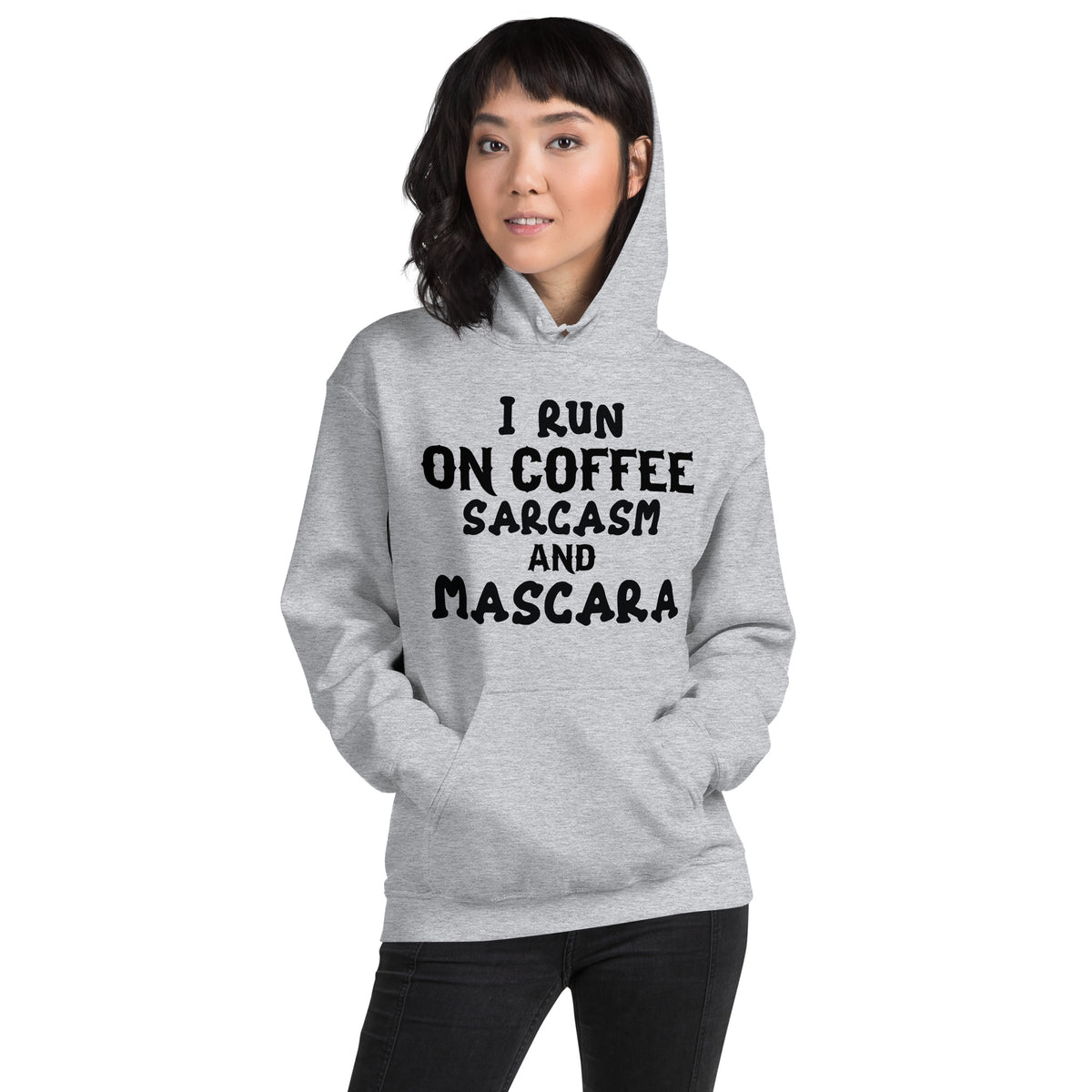 I Run on Coffee, Sarcasm and Mascara Unisex Hoodie