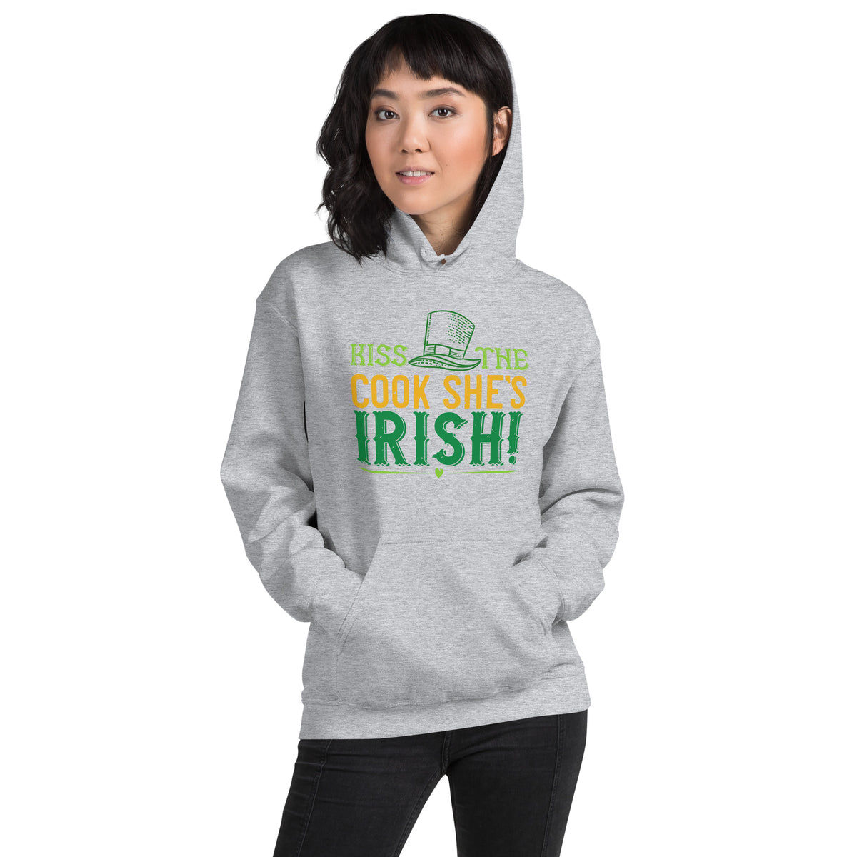 Kiss the Cook, She's Irish! St. Patrick's Day Unisex Hoodie