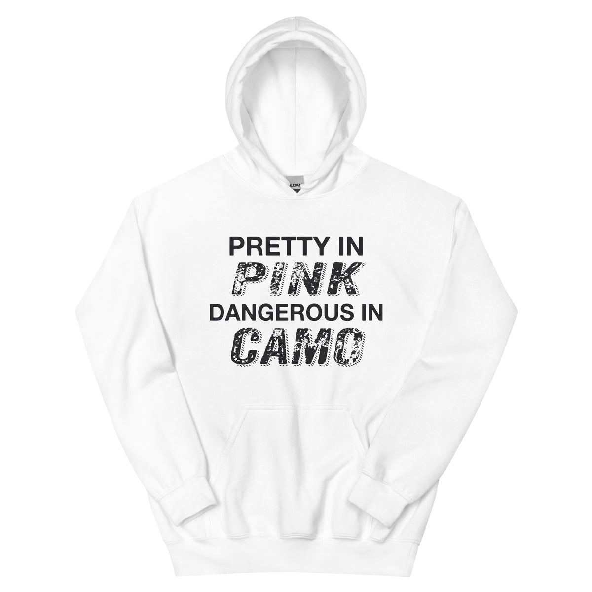 Pretty in Pink, Dangerous in Camo Unisex Hoodie