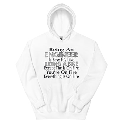 Being an Engineer Is Easy, It's Like Riding a Bike Unisex Hoodie