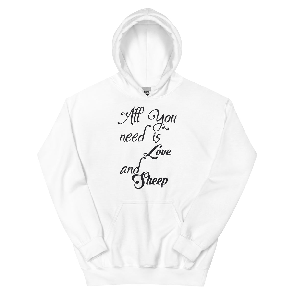All You Need Is Love and Sheep Unisex Hoodie