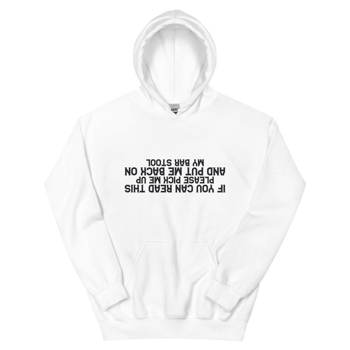 If You Can Read This Please Pick Me Up and Put Me Back on My Bar Stool Unisex Hoodie