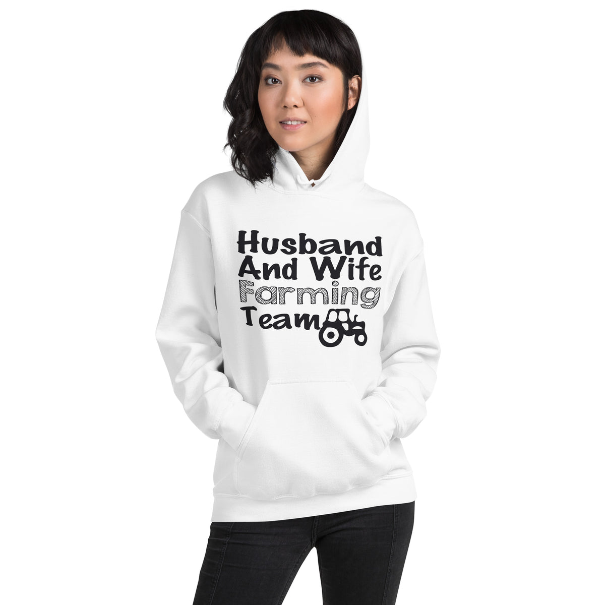 Husband and Wife Farming Team Unisex Hoodie