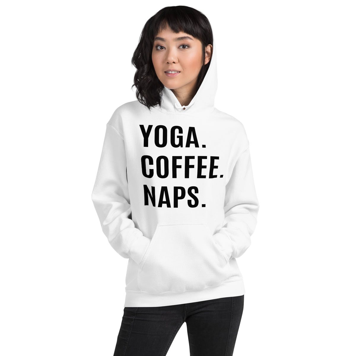 Yoga. Coffee. Naps. Unisex Hoodie