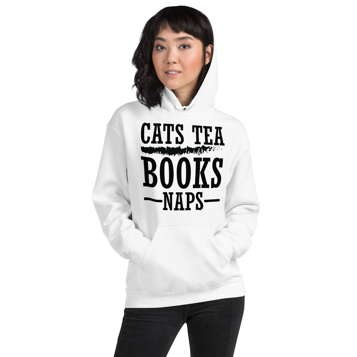 Cats Tea Books Naps Unisex Hoodie