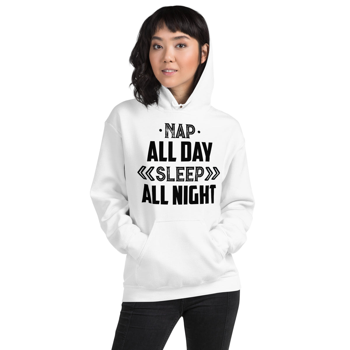 Nap All Day, Sleep All Night Unisex Hoodie