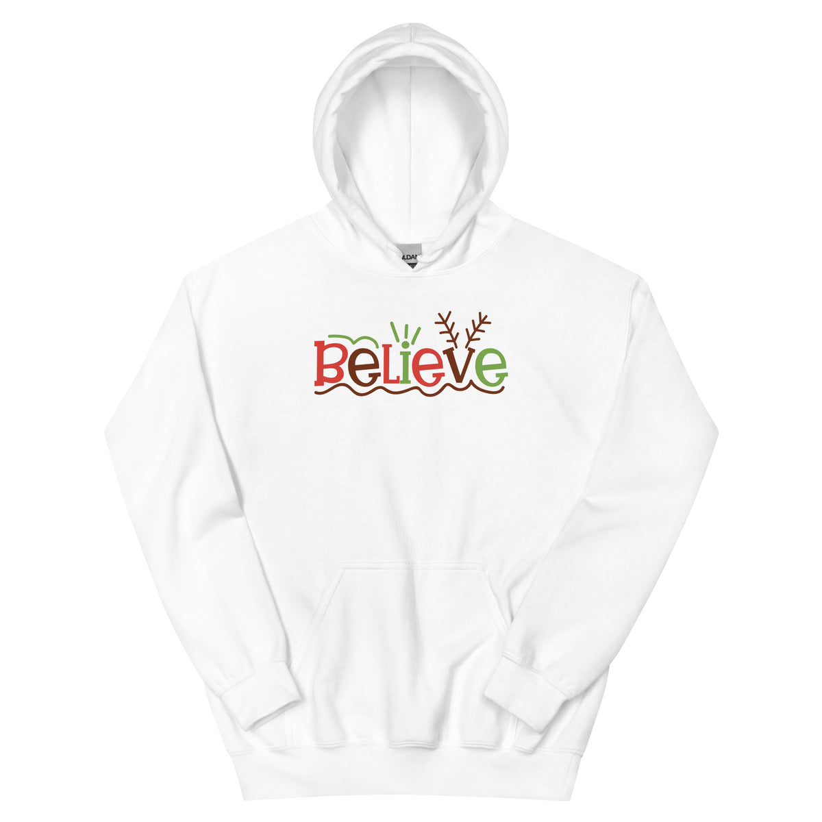 Believe Christmas – Reindeer Antlers Unisex Hoodie