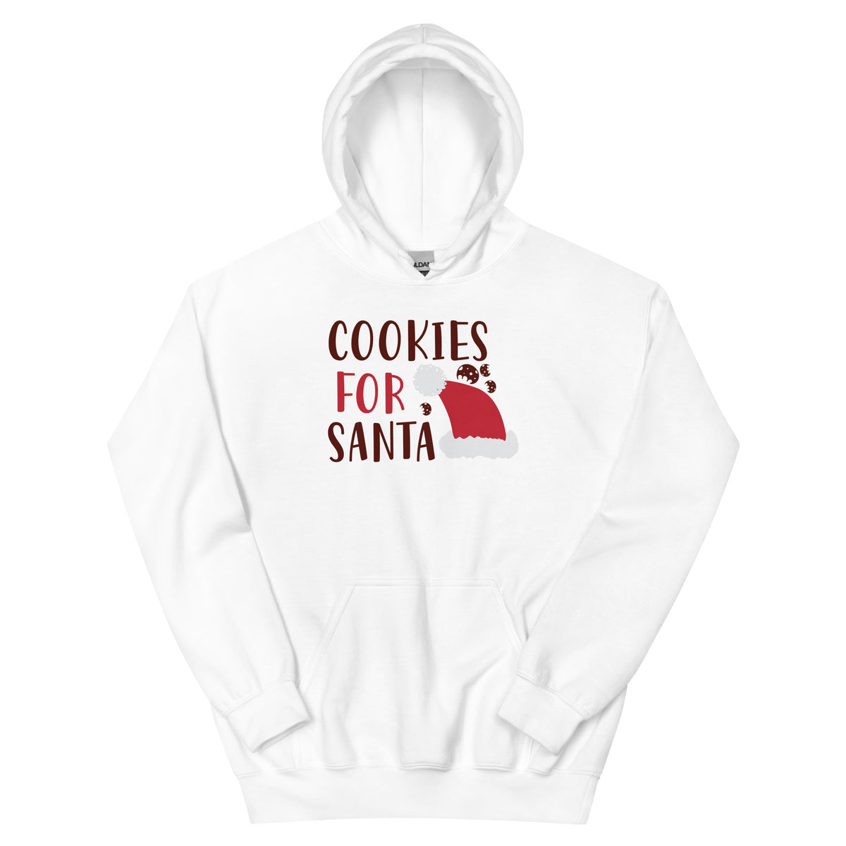 Cookies for Santa Christmas – Santa Hat Unisex Hoodie