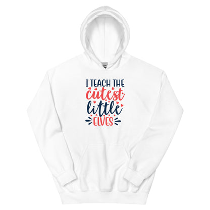 I Teach the Cutest Little Elves Christmas – Hearts Unisex Hoodie
