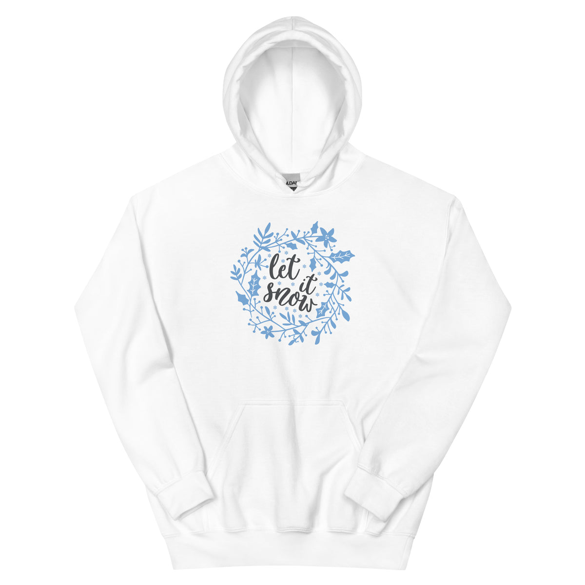 Let It Snow Christmas – Holly Wreath Unisex Hoodie