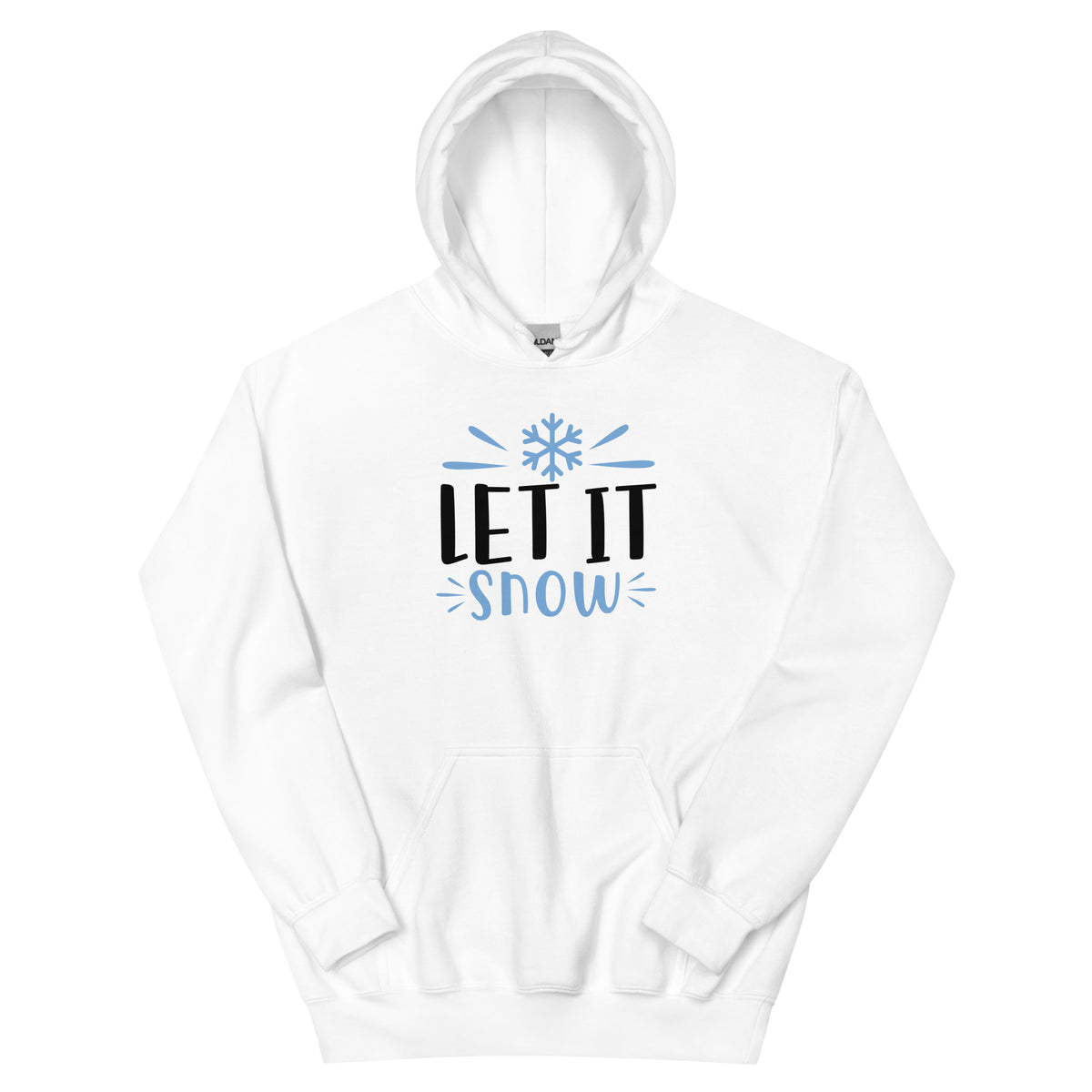 Let It Snow Christmas – Bold Snowflake Unisex Hoodie