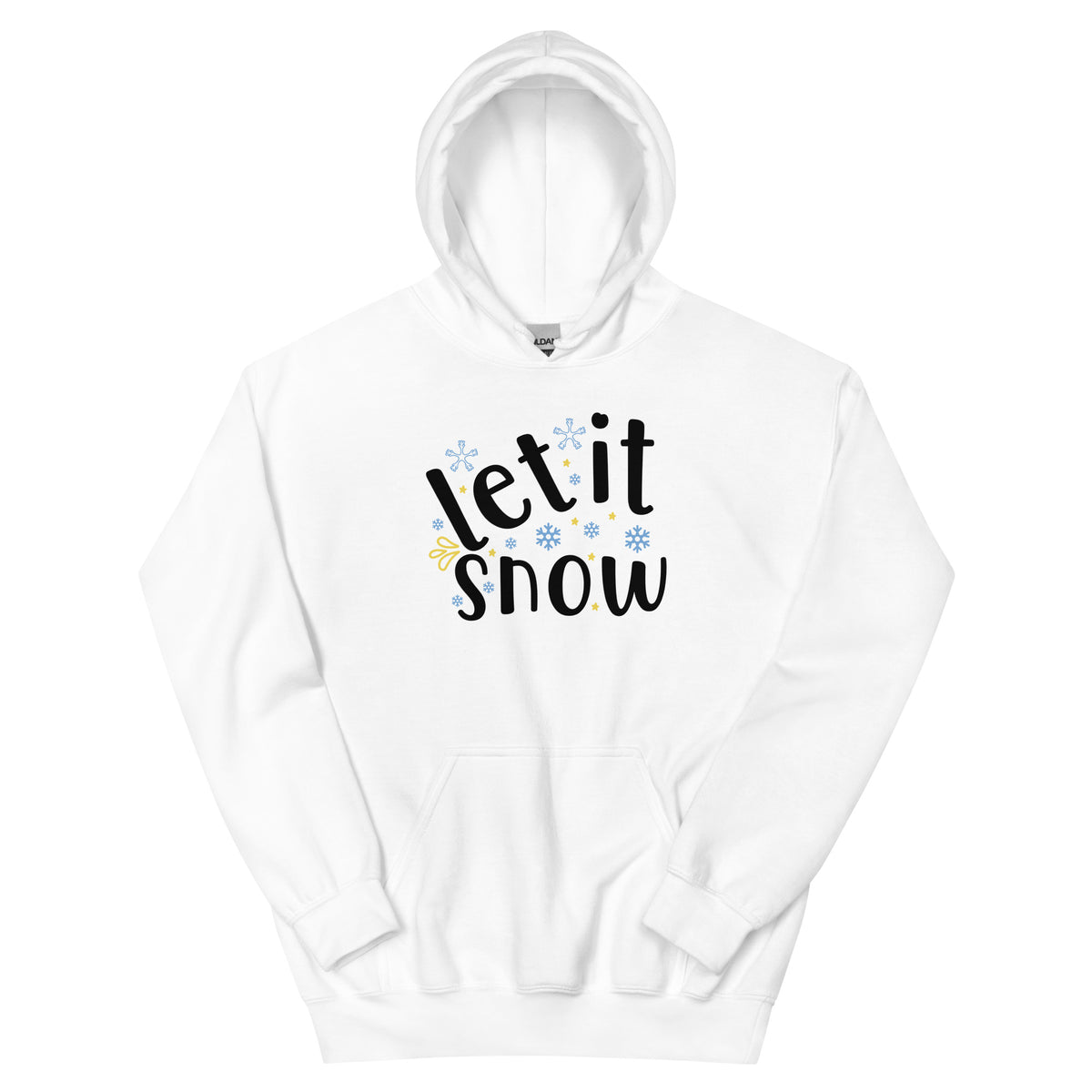 Let It Snow Christmas – Black Script Unisex Hoodie